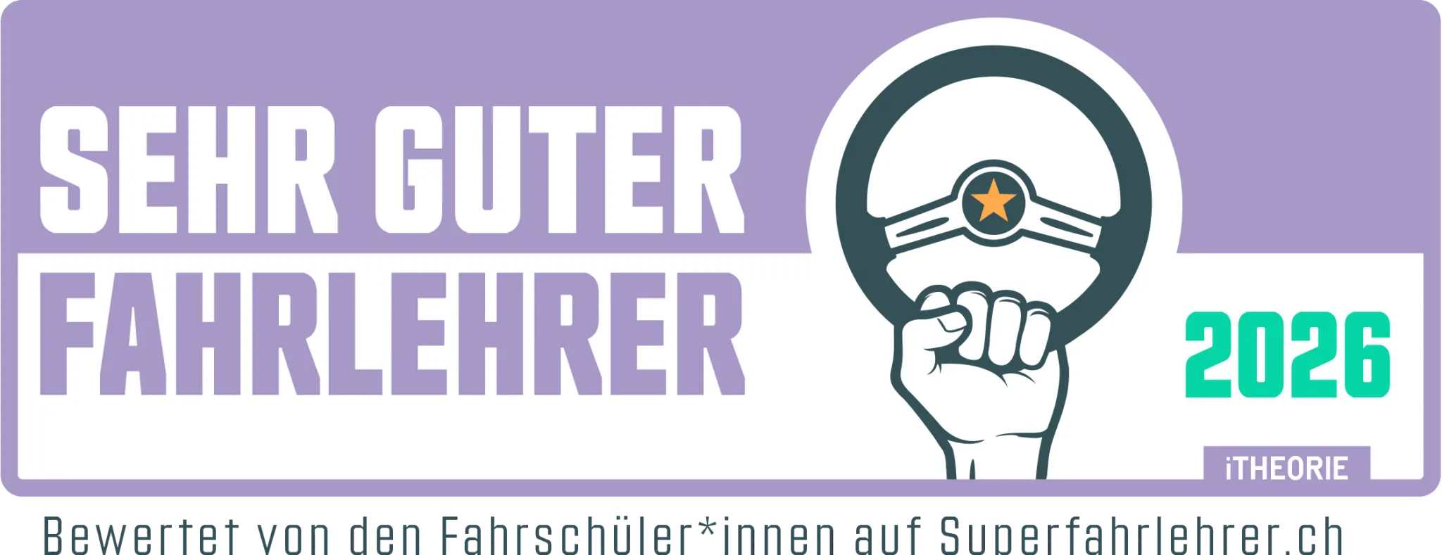 Sehr guter Fahrlehrer 2026, bewertet auf Superfahrlehrer.ch